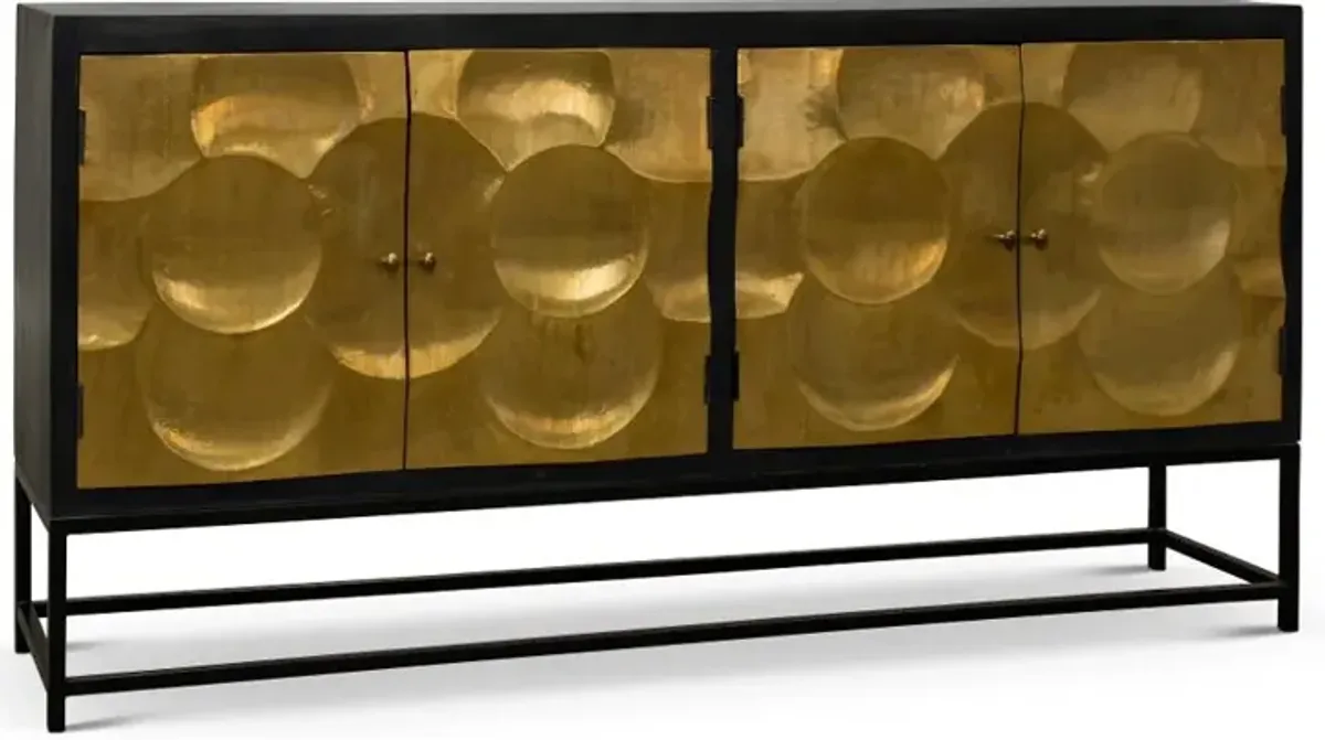 Capiz Black and Gold Dining Room Sideboard