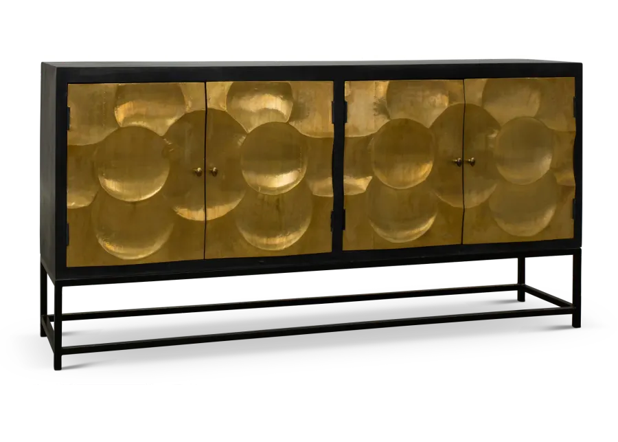 Capiz Black and Gold Dining Room Sideboard