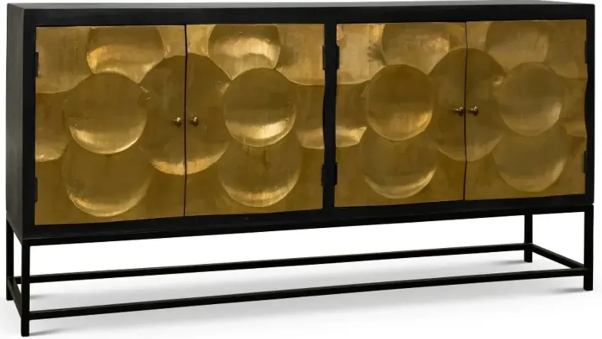 Capiz Black and Gold Dining Room Sideboard