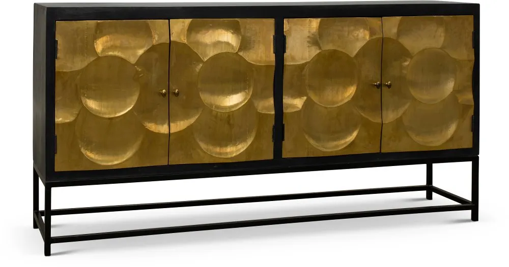 Capiz Black and Gold Dining Room Sideboard