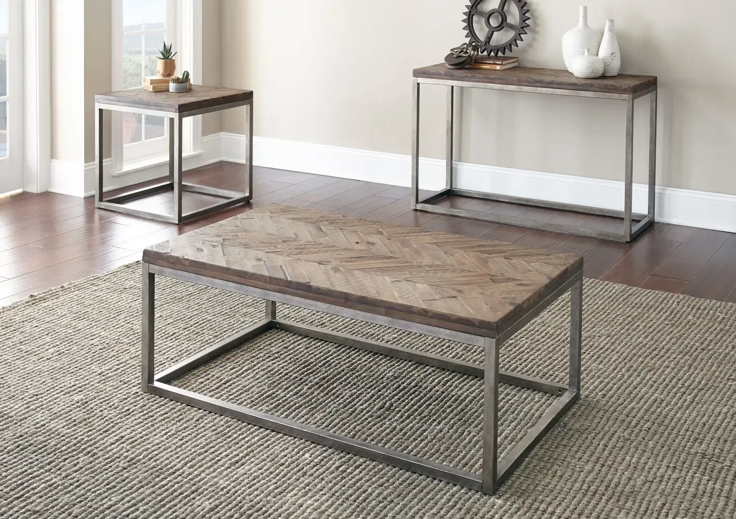 Casual Rustic Honey Brown Coffee Table