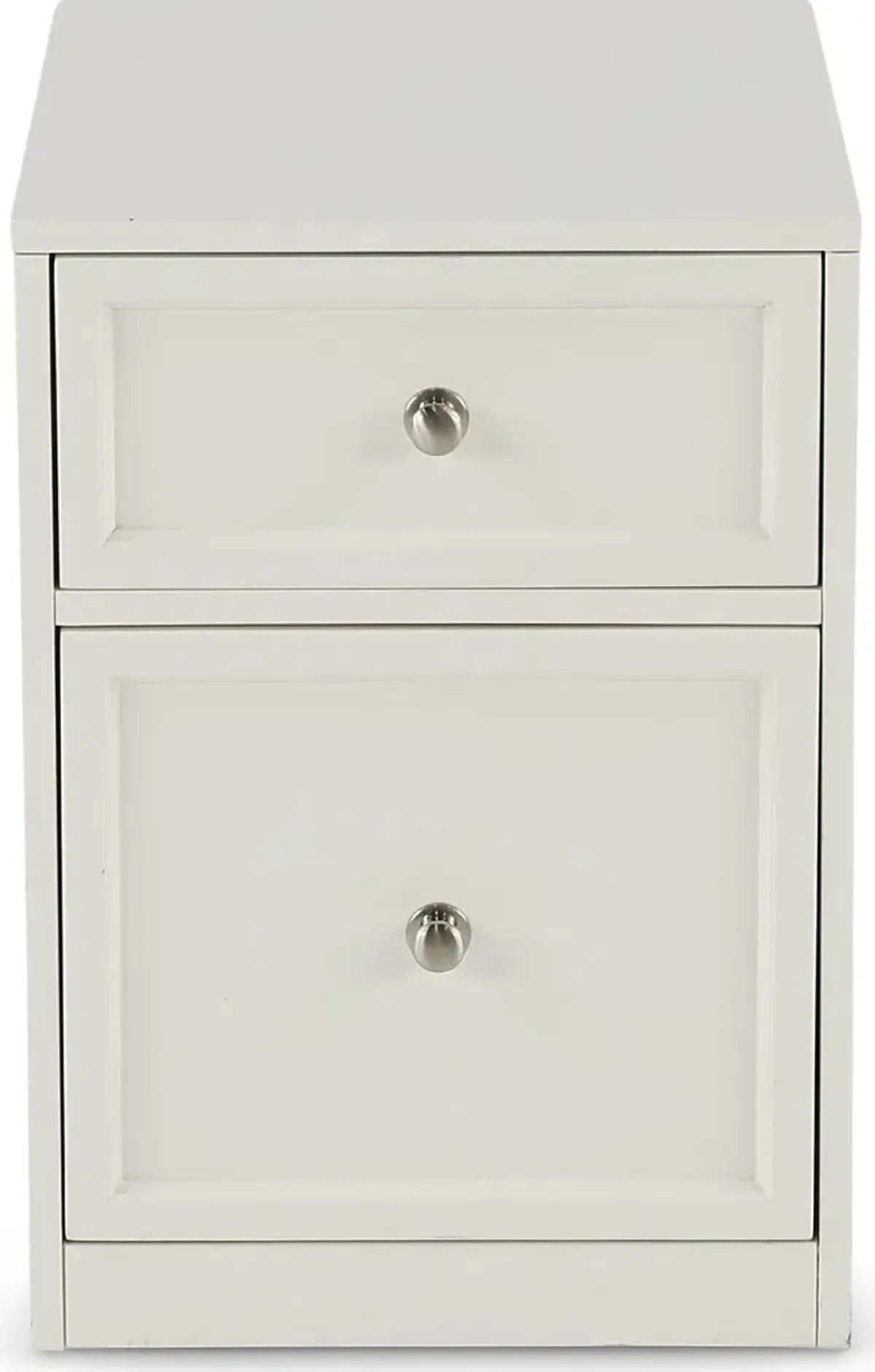 Catrina White 2 Drawer Rolling File Cabinet