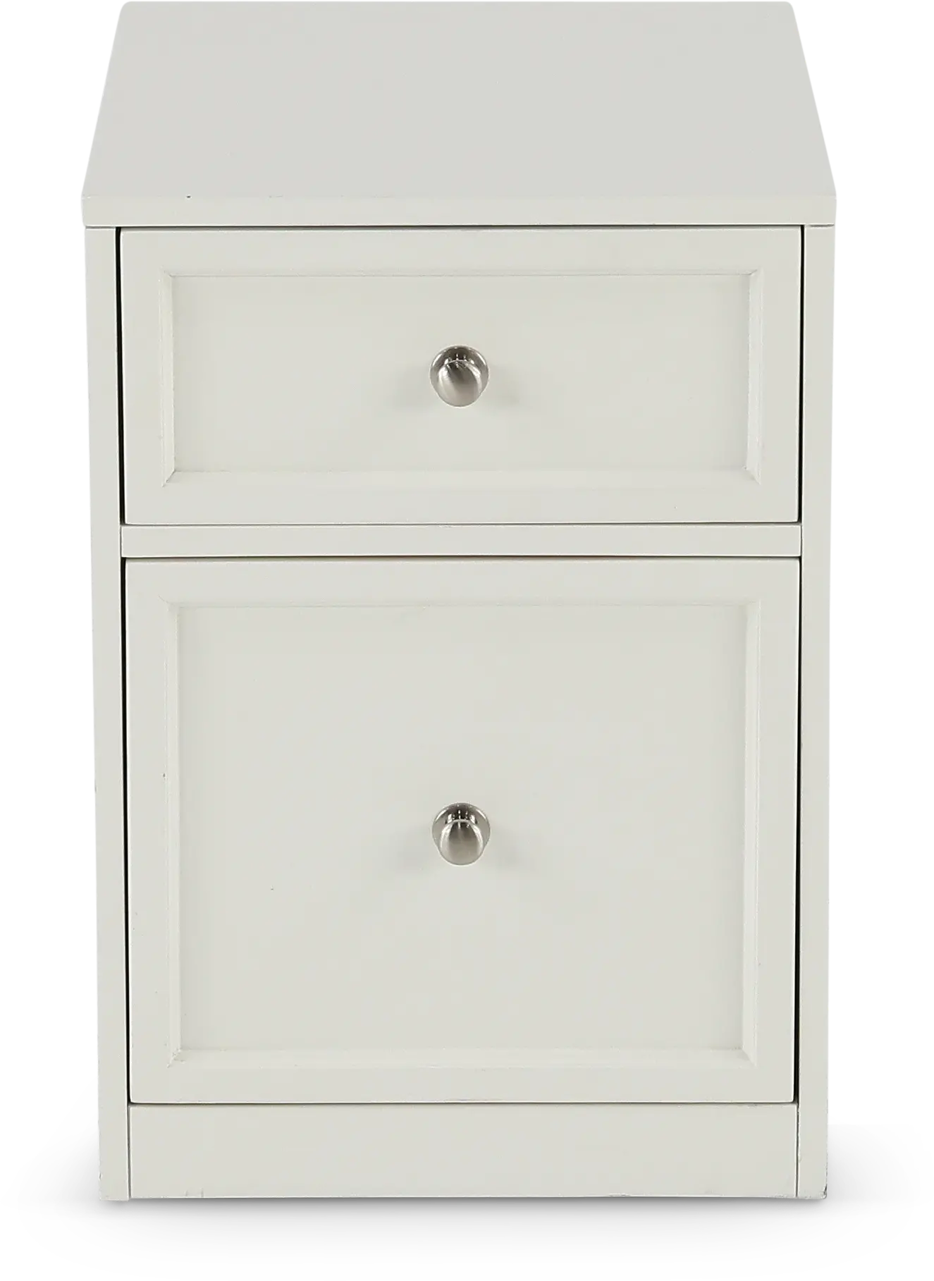 Catrina White 2 Drawer Rolling File Cabinet
