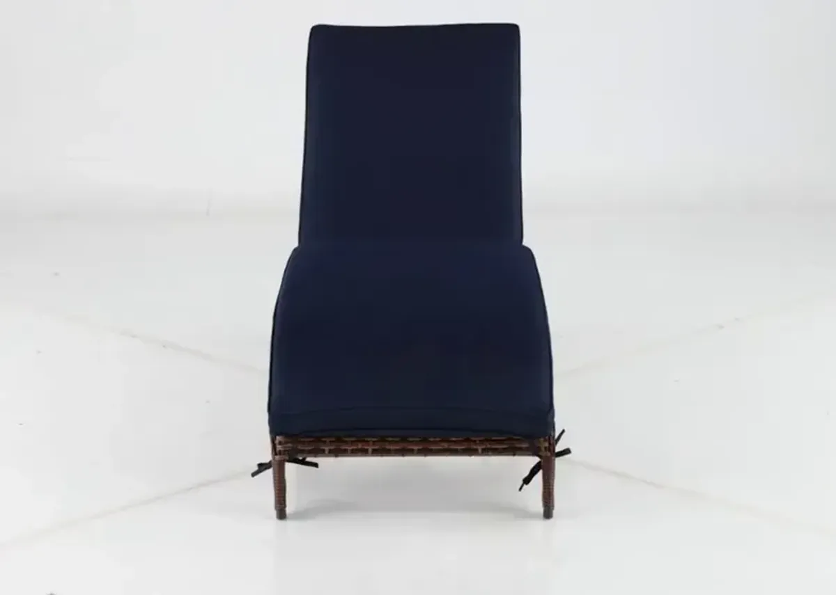 Appia Navy Patio Chaise Lounge Chair