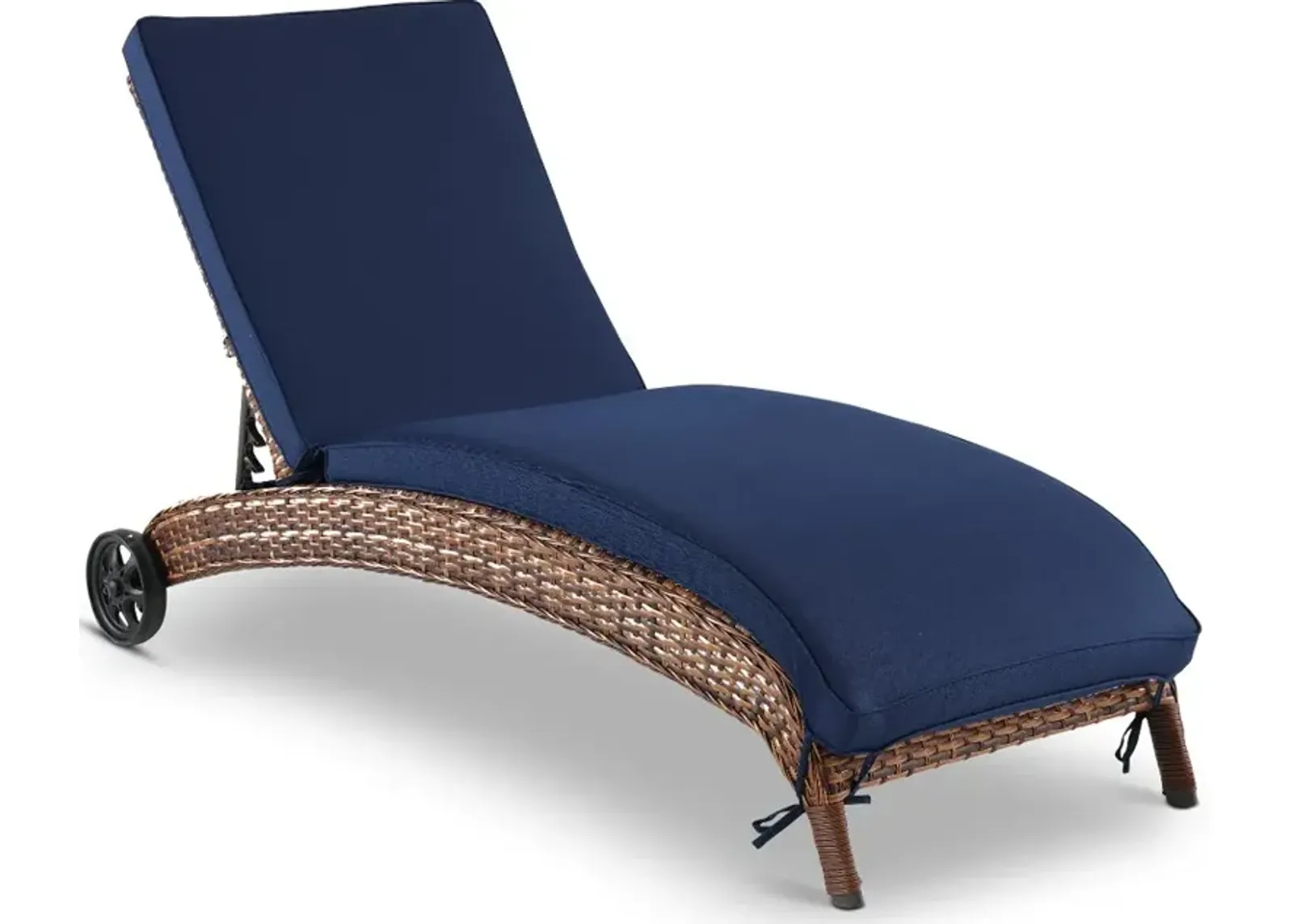 Appia Navy Patio Chaise Lounge Chair