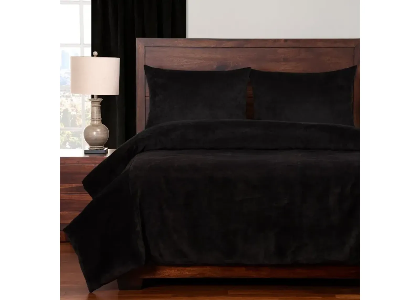 Black Padma Night 4 Piece Queen Bedding Collection