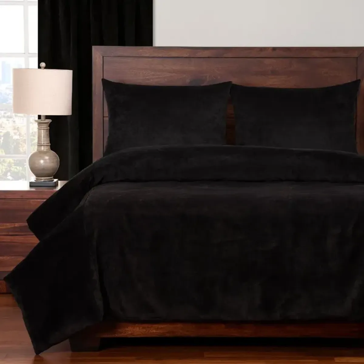 Black Padma Night 4 Piece Queen Bedding Collection