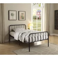 Modern Black Twin Metal Bed