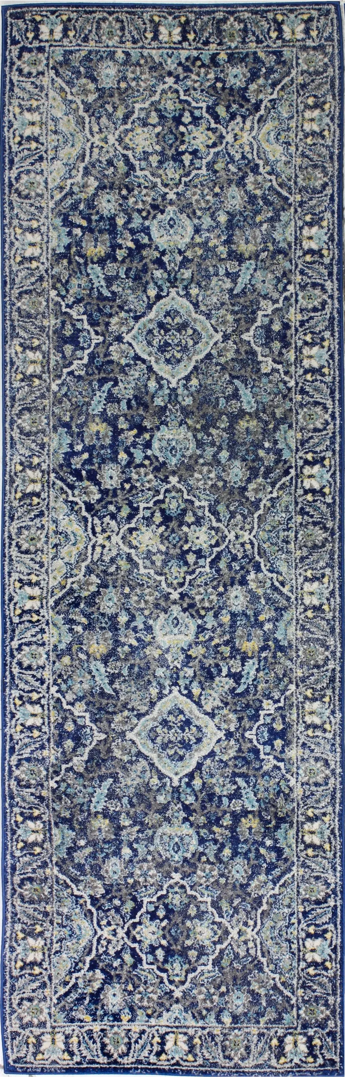 Everek Navy Blue Runner Rug