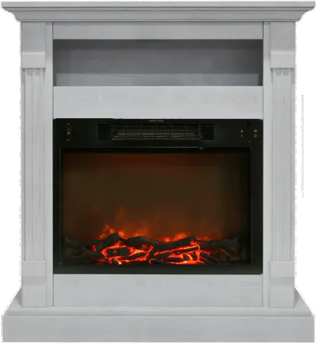 White Electrical Mantel Fireplace (34 Inch) - Sienna