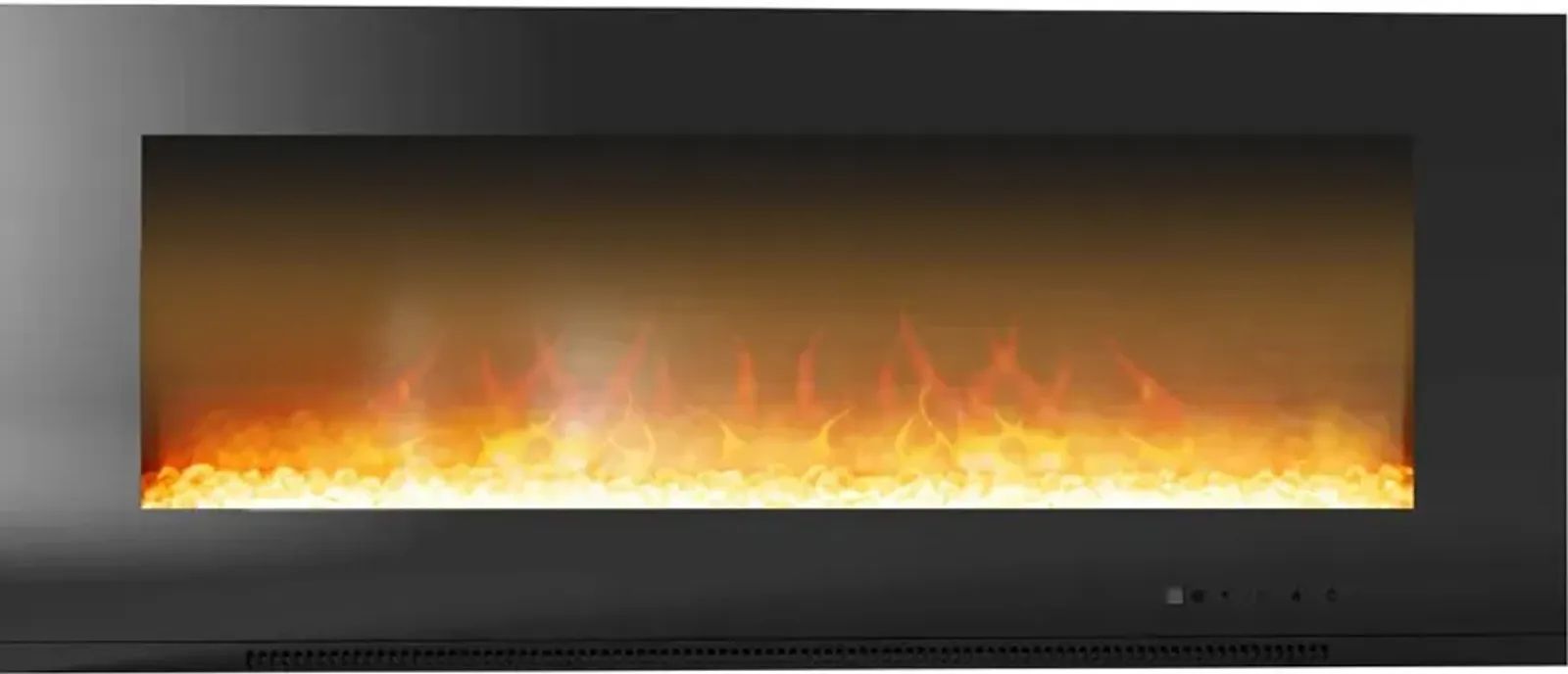 Black Wall Mount Electrical Fireplace (56 Inch) - Metropolitan