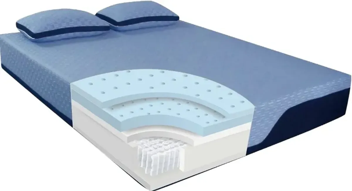 Blue Burrito Hybrid Memory Foam Twin Mattress