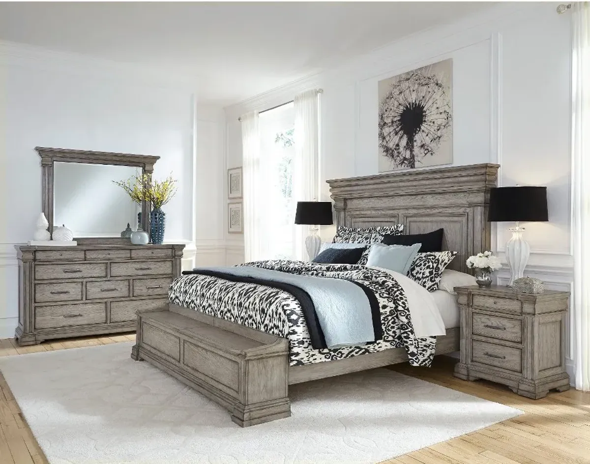 Madison Ridge Gray Queen Storage Bed