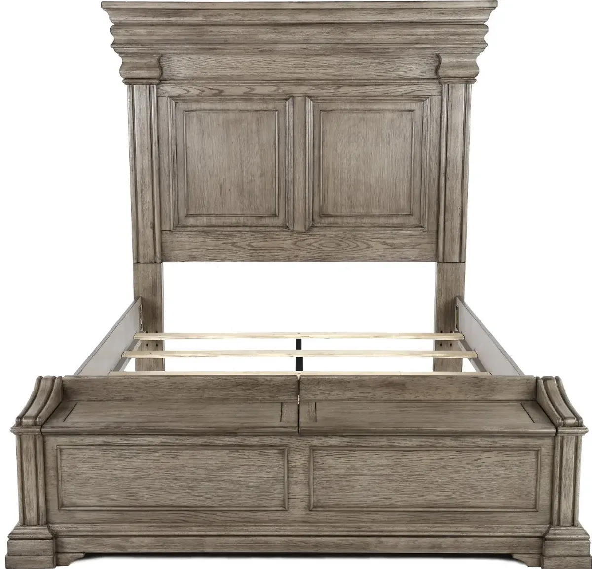 Madison Ridge Gray Queen Storage Bed