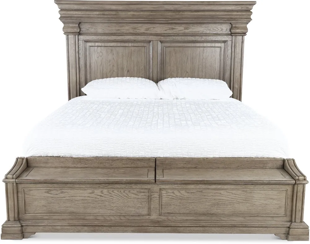 Madison Ridge Gray Queen Storage Bed