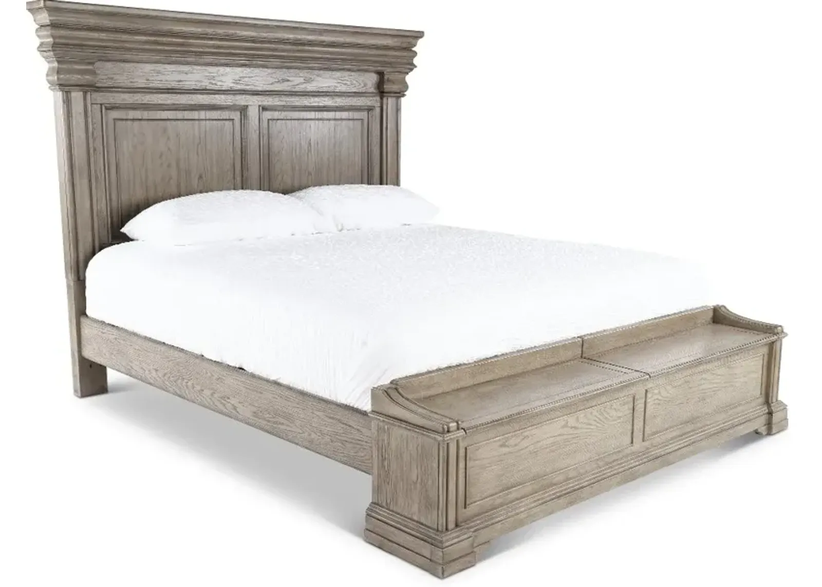 Madison Ridge Gray Queen Storage Bed