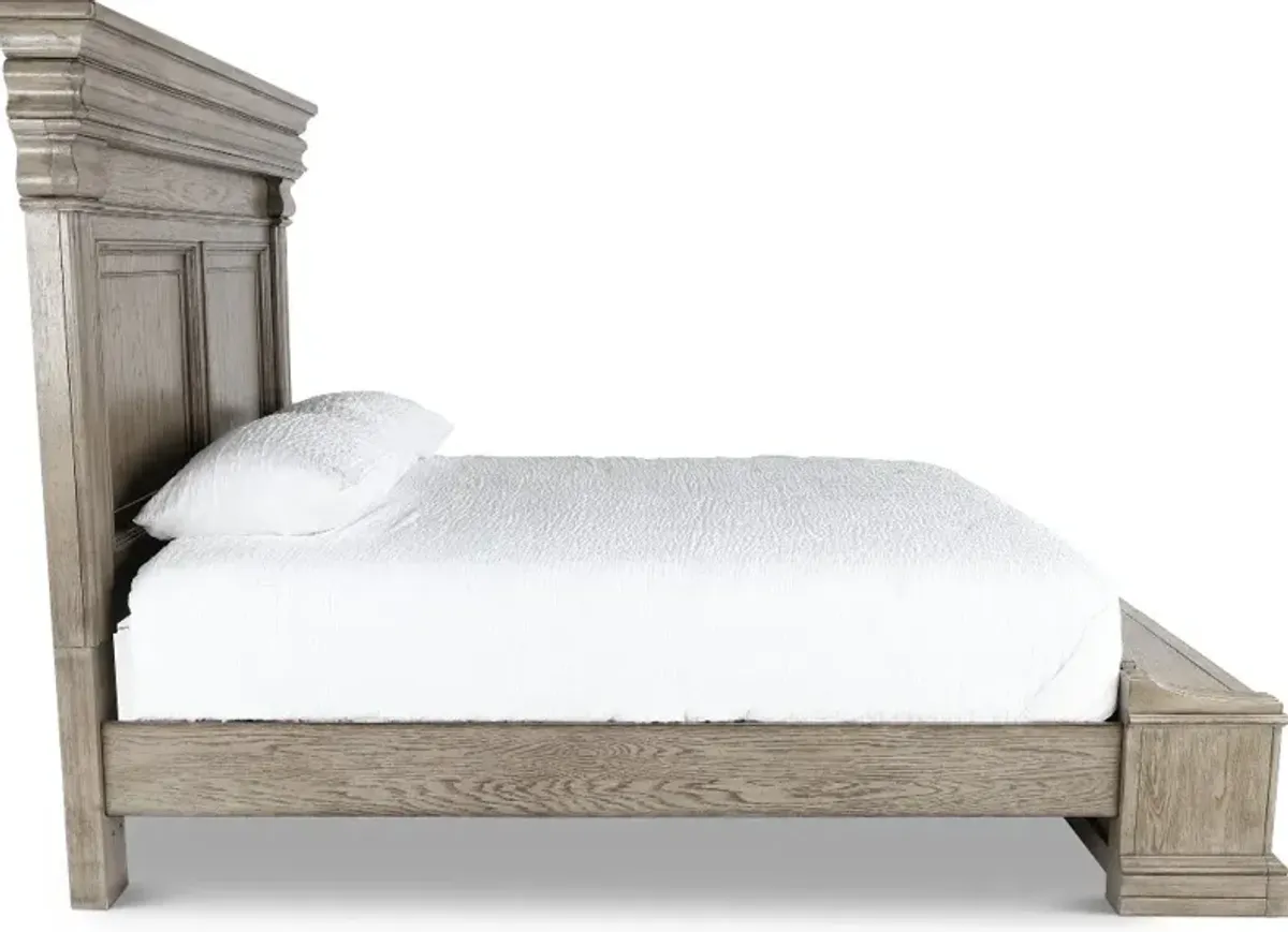 Madison Ridge Gray King Storage Bed