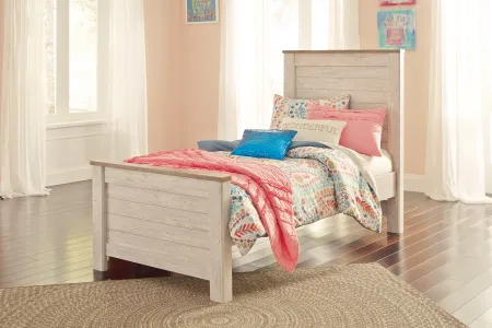 Millhaven Whitewash Twin Bed