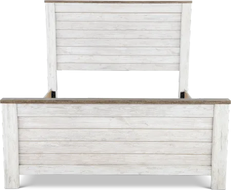 Millhaven Whitewash Twin Bed