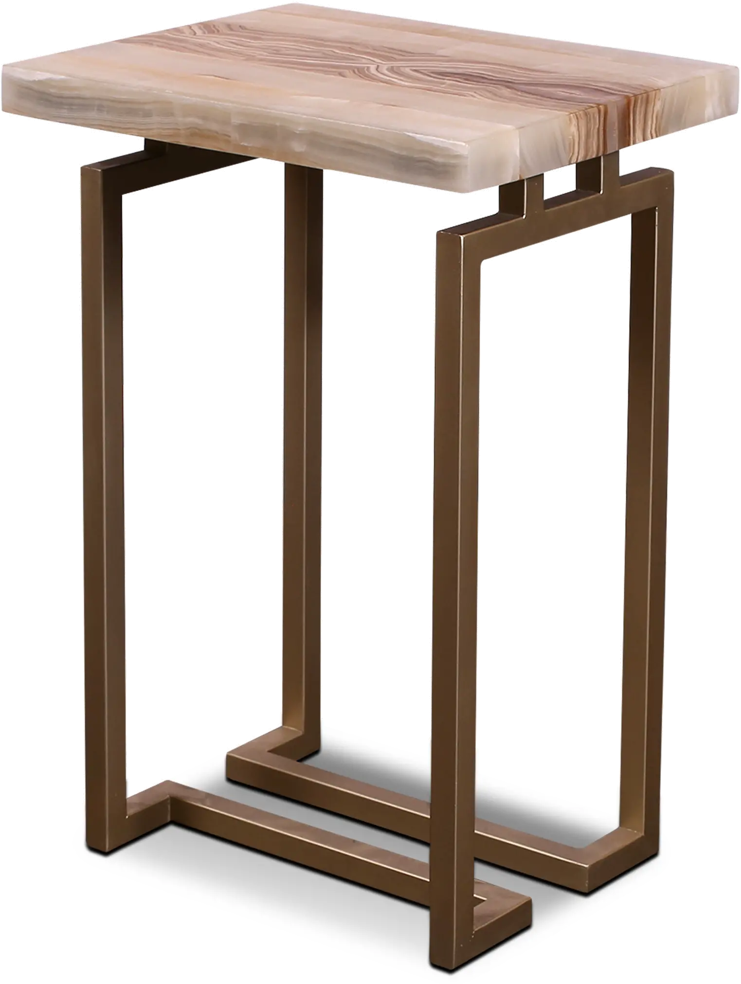 Spectrum Onyx and Gold Side Table