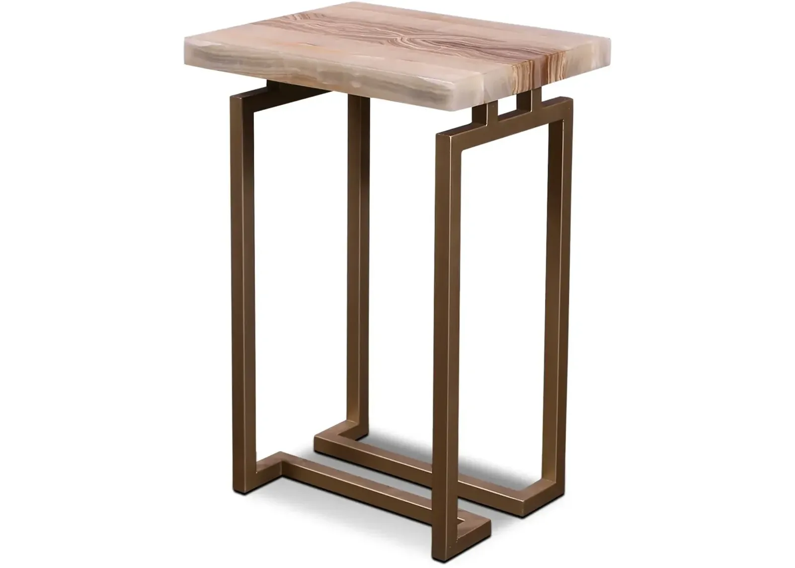 Spectrum Onyx and Gold Side Table