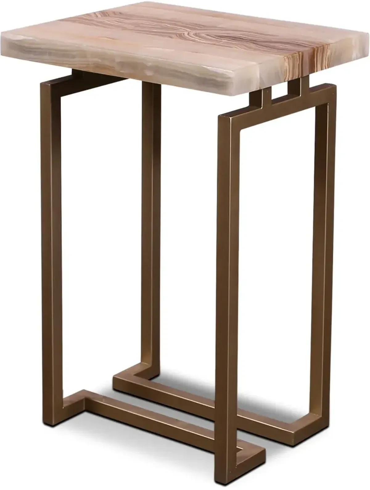 Spectrum Onyx and Gold Side Table