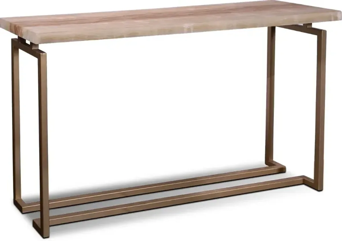 Spectrum Onyx and Gold Console Table