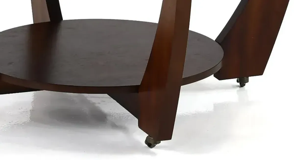 Rafael Merlot Cherry Round Coffee Table