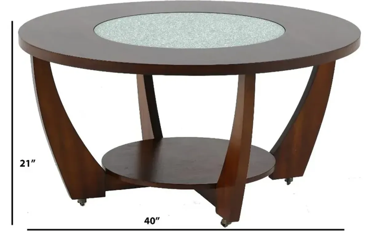 Rafael Merlot Cherry Round Coffee Table