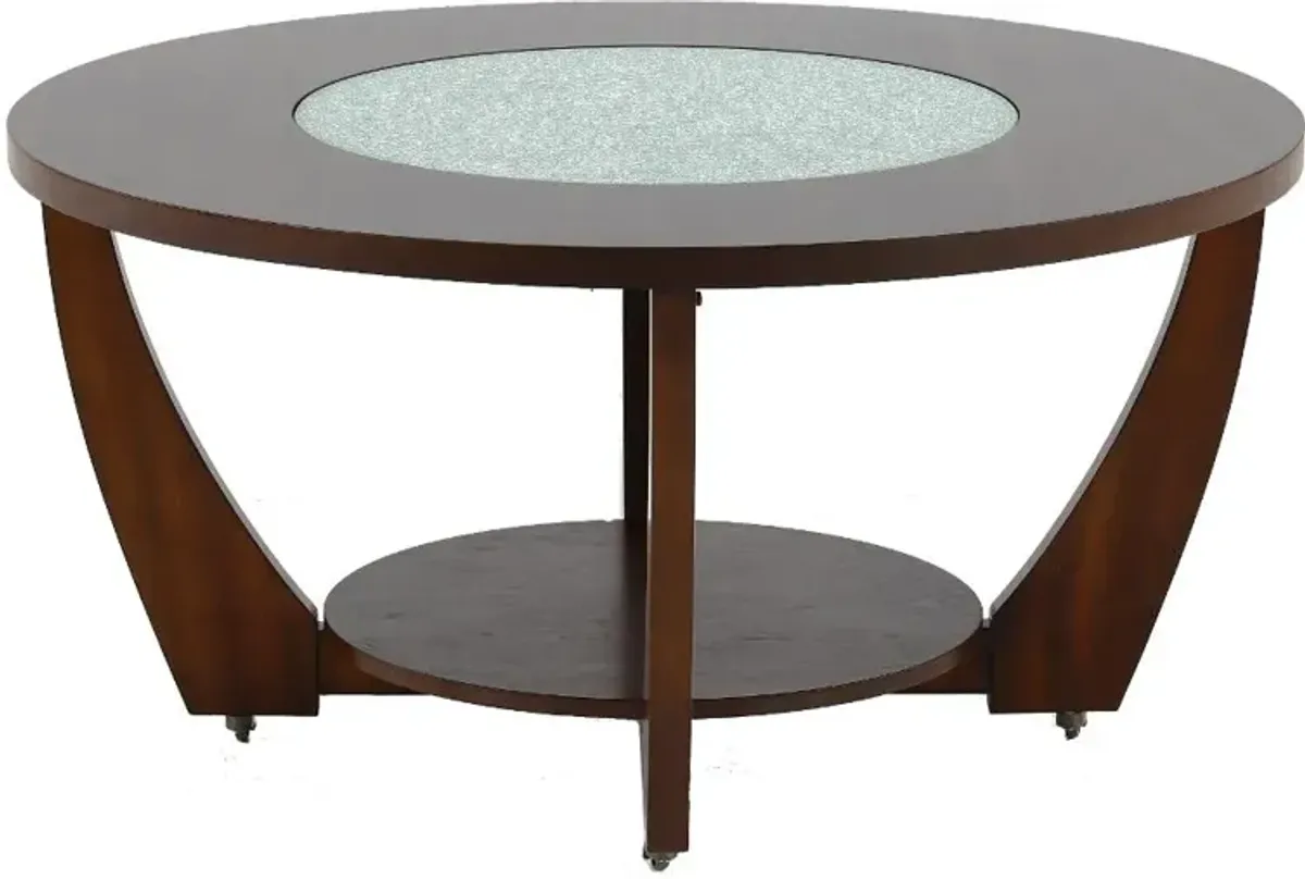 Rafael Merlot Cherry Round Coffee Table