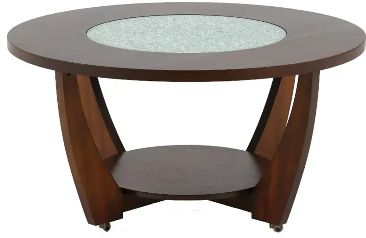 Rafael Merlot Cherry Round Coffee Table