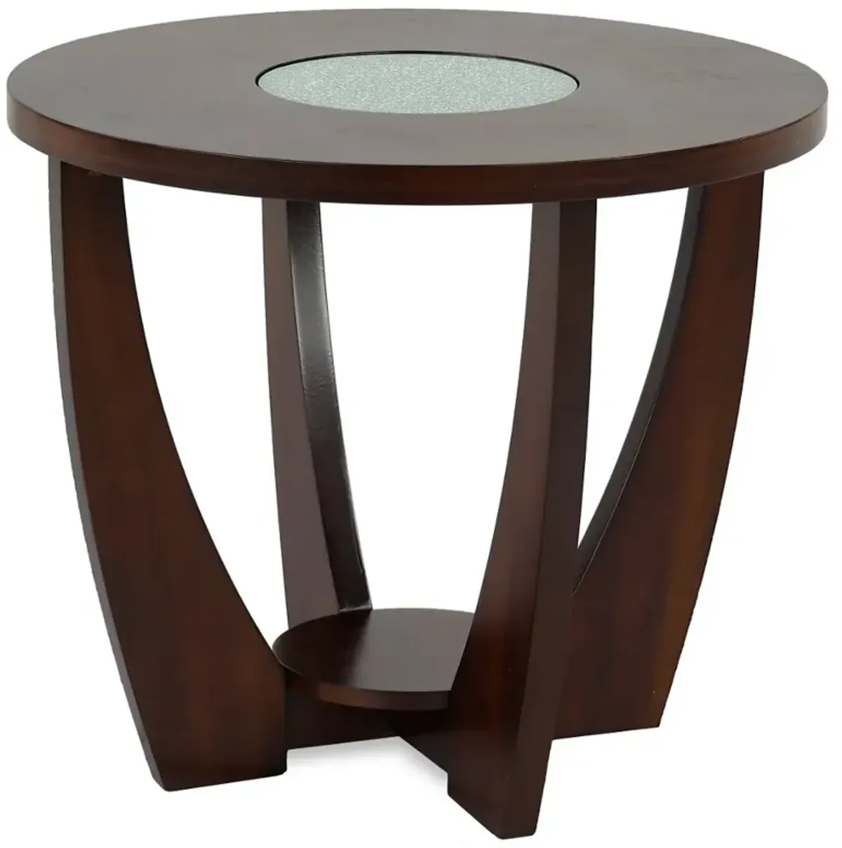 Rafael Brown Round End Table