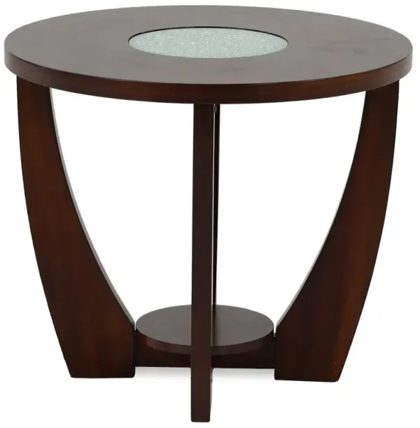 Rafael Brown Round End Table