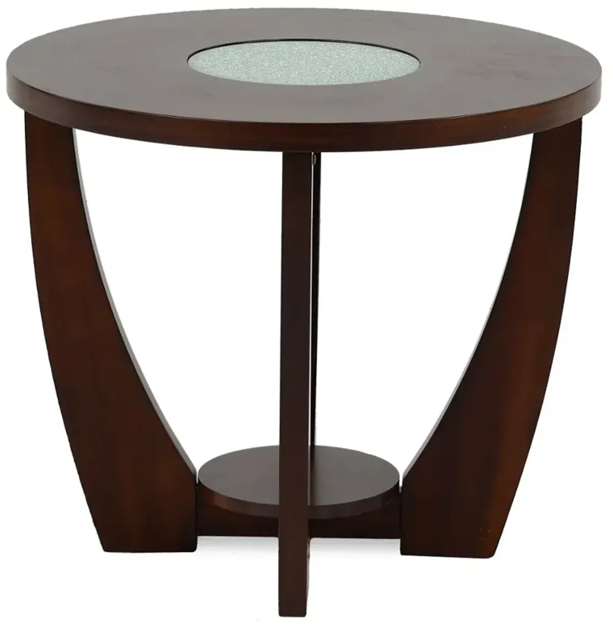 Rafael Brown Round End Table
