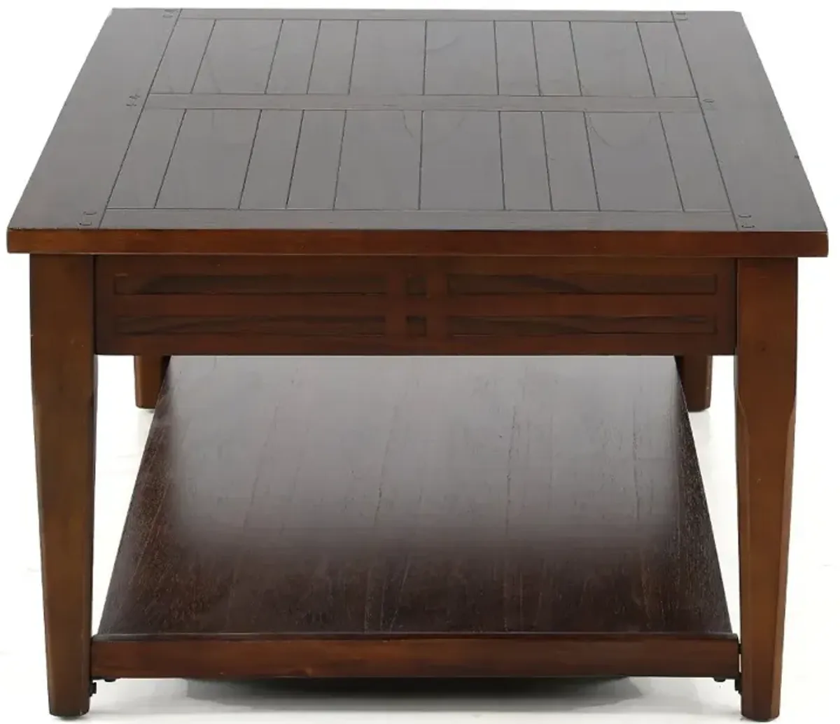 Crestline Dark Brown Lift Top Coffee Table