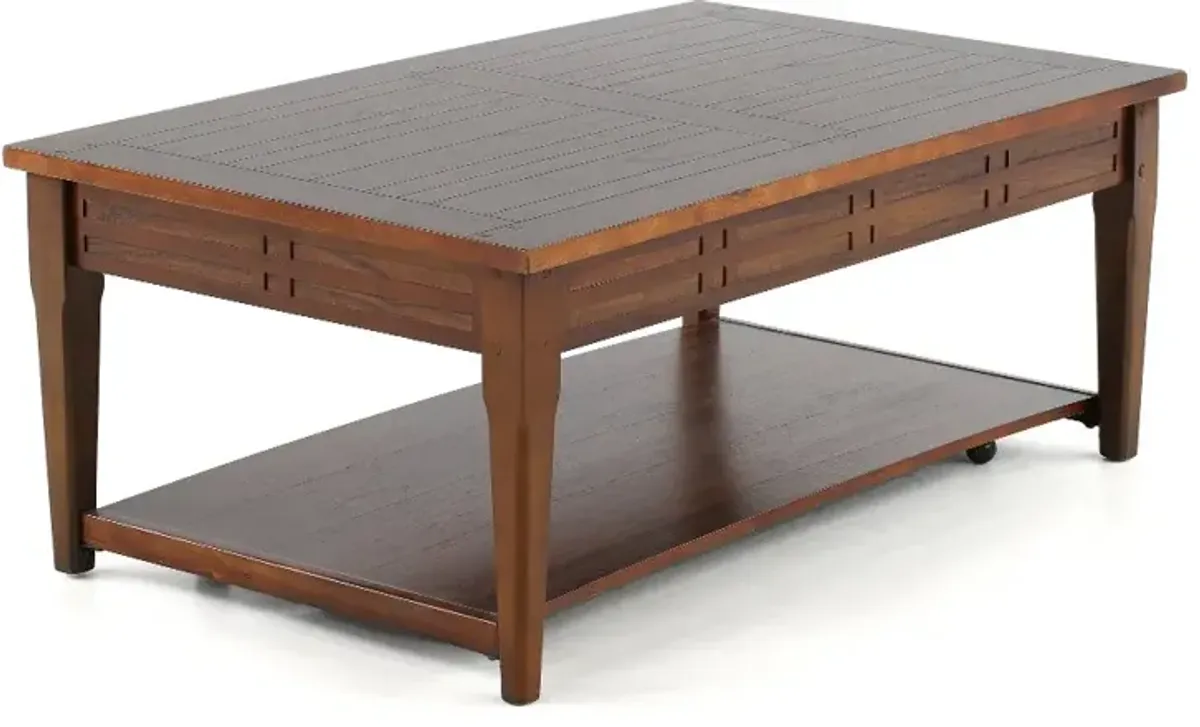 Crestline Dark Brown Lift Top Coffee Table