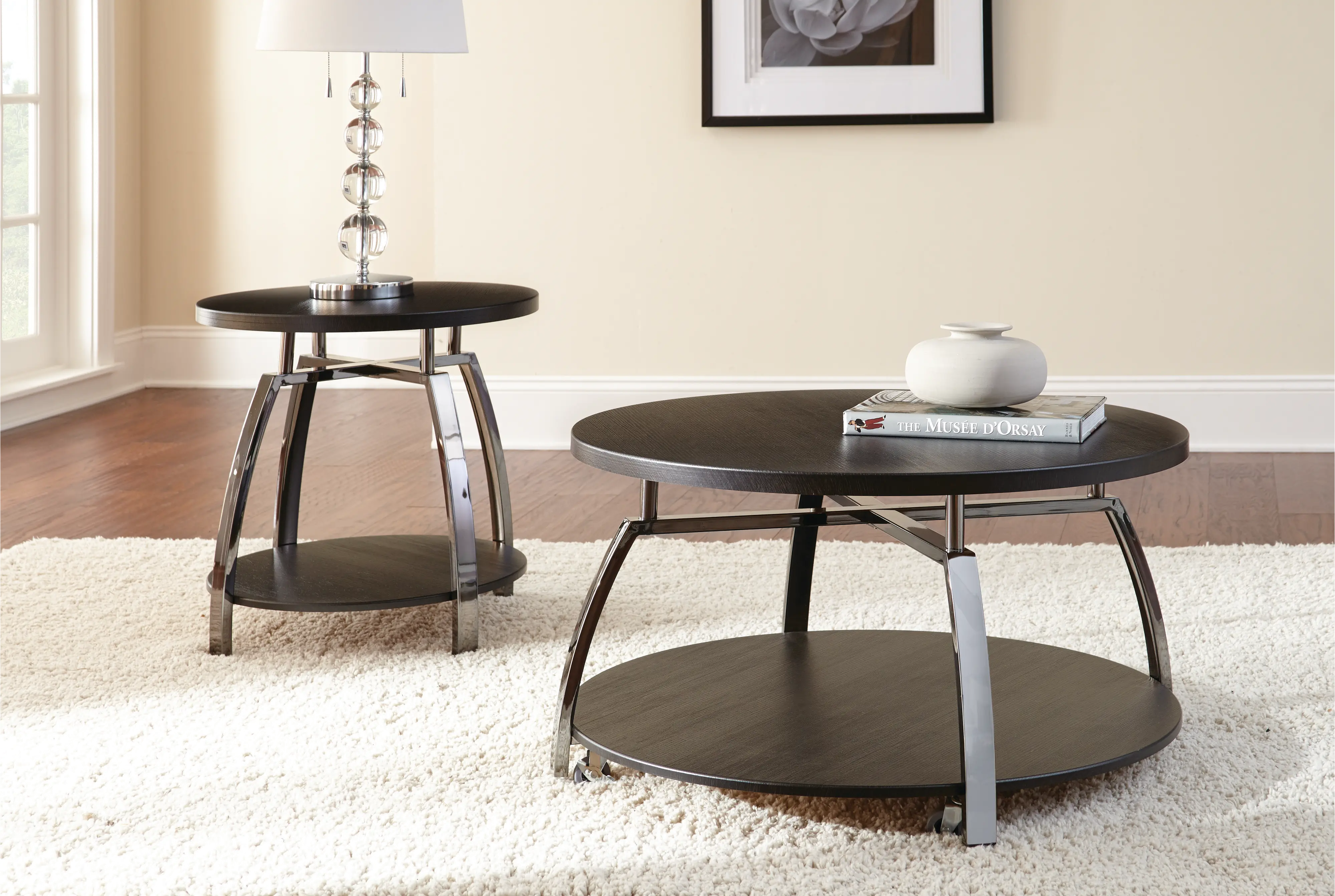 Coham Contemporary Black Coffee Table