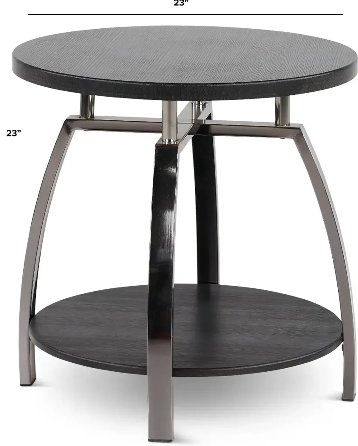 Coham Contemporary Black End Table