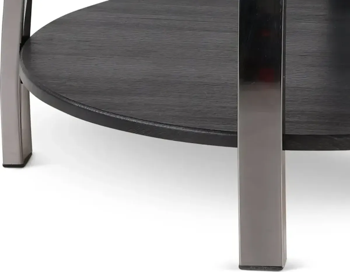 Coham Contemporary Black End Table