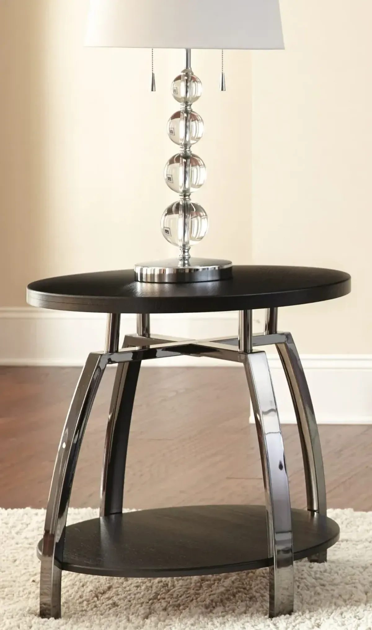 Coham Contemporary Black End Table