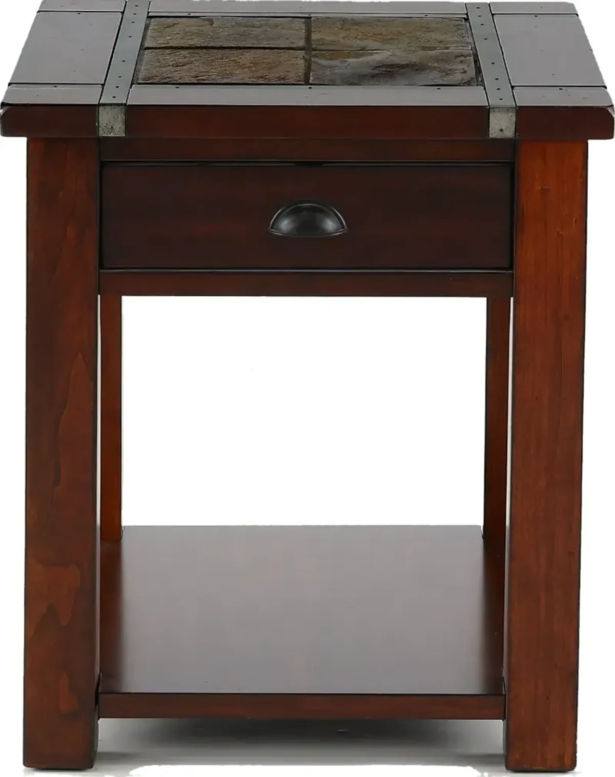 Roanoke Slate and Cherry Brown End Table