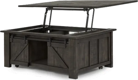 Garrett Black Lift Top Coffee Table with Storage