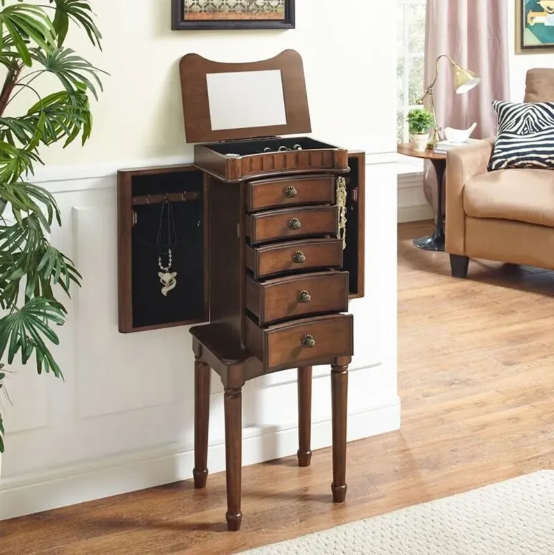 Walnut Jewelry Armoire - Grace