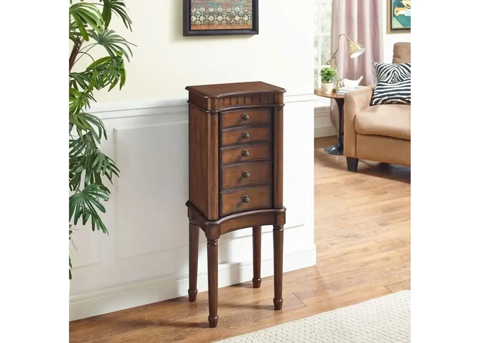 Walnut Jewelry Armoire - Grace