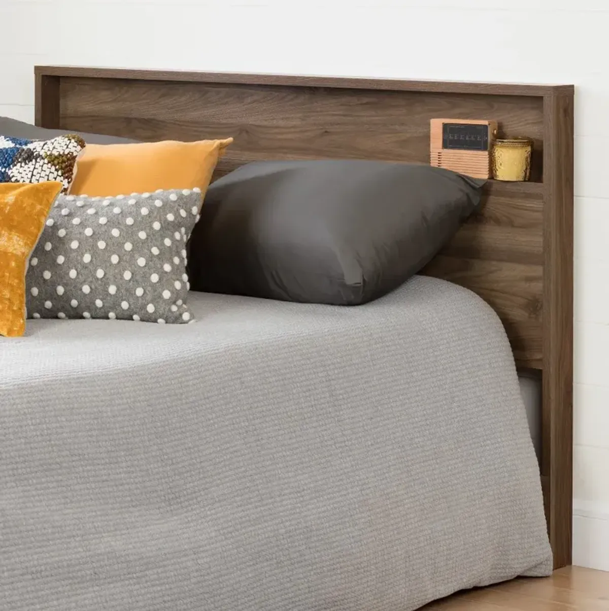 Holland Modern Farmhouse Walnut Full/Queen Headboard - South Shore