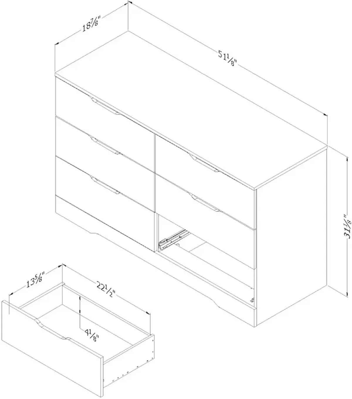 Holland Modern Farmhouse Walnut Dresser - South Shore