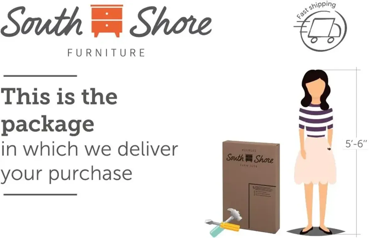 Modern Farmhouse Black Oak Nightstand - South Shore