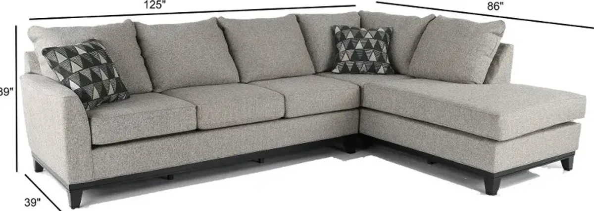 Emerson Gray 2 Piece Sectional