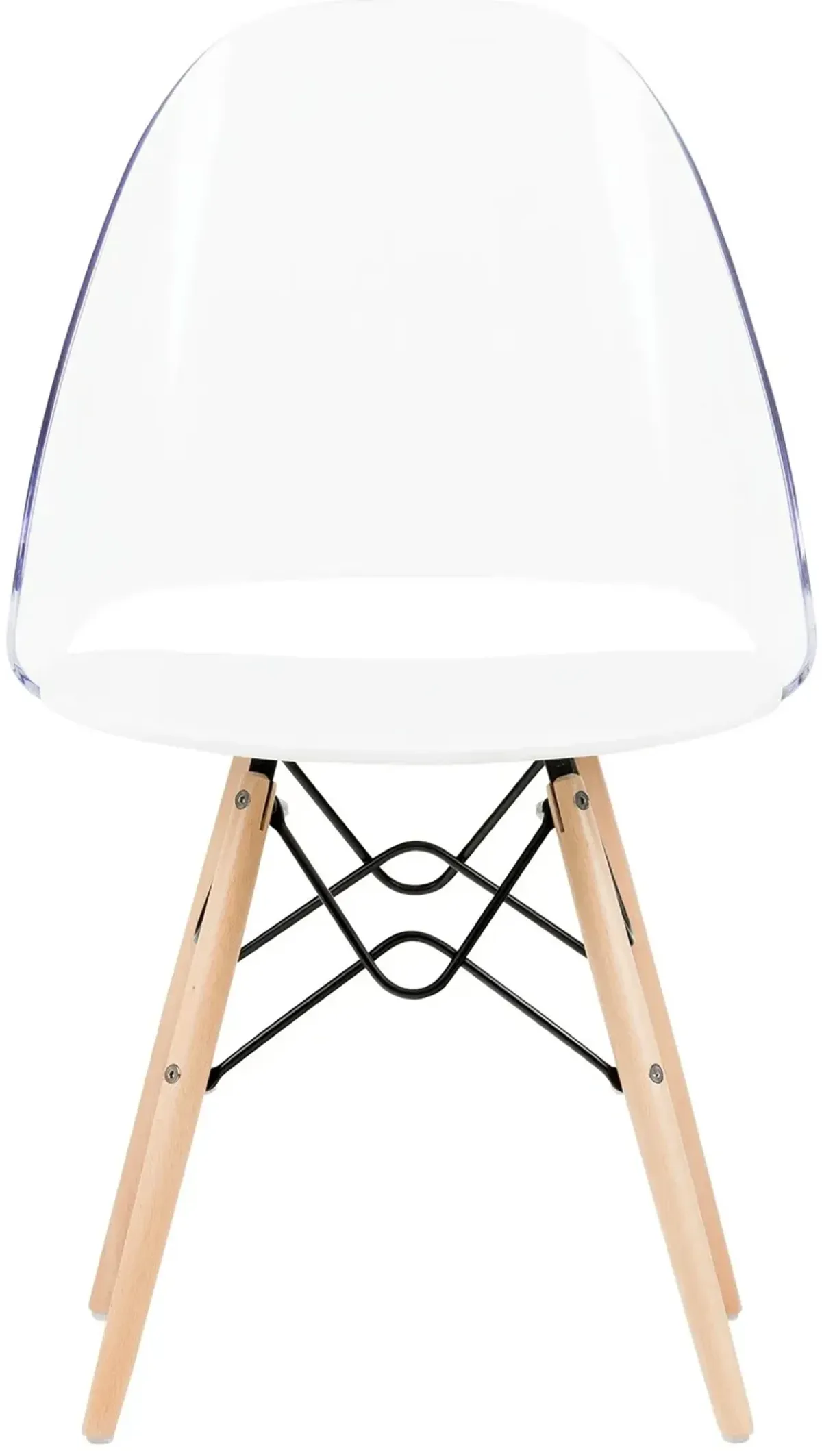 Annexe Clear and White Eiffel Style Chair - South Shore