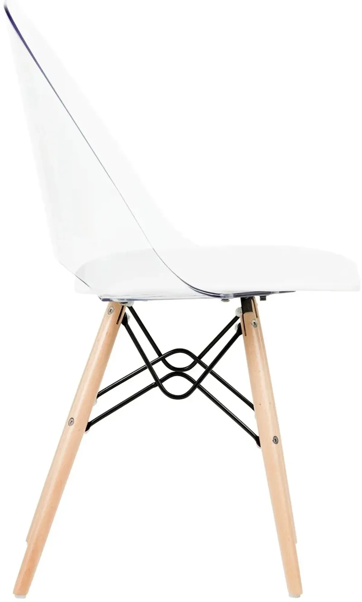 Annexe Clear and White Eiffel Style Chair - South Shore